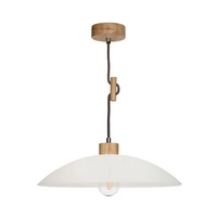 Jona Pendant Lamp 1xE27 Max.60W Oiled Oak/Anthracite/Braided/White 1408174