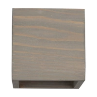 Kinkiet z drewna blokowego 1xG9 maks. 6W barwiona sosna szara/czarny metal 20257104