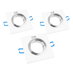 Vitar Square Set of  Downlights 3xLED GU10 Max.6W White Concrete