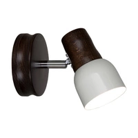 Kinkiet Svantje 1xE14 maks. 40W drewno bukowe orzechowe/biały metal 2239176