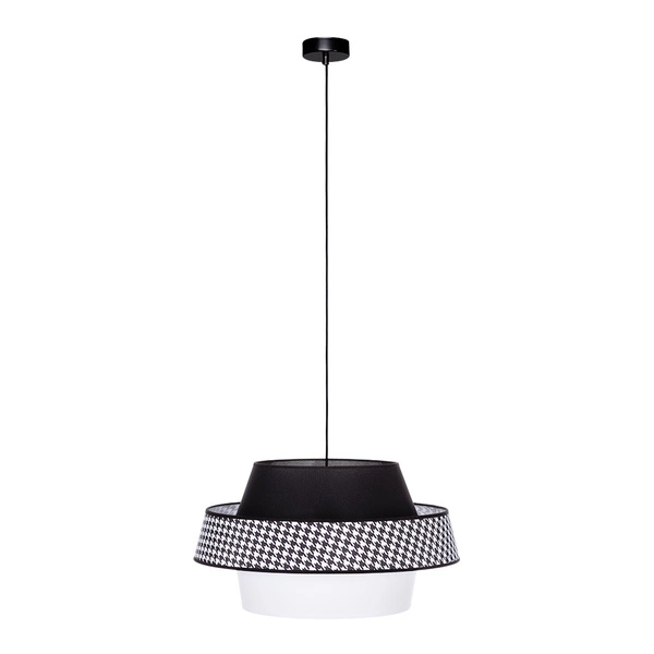 Preto Pepito Lampa Wisząca 1xE27 Max.60W Czarny/Czarny/Pepitka-Czarny-Biały 150079104