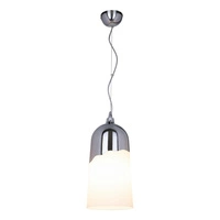 Daga Pendant Lamp 1xE27 Max.60W Chrome Metal/White Glass 1675128
