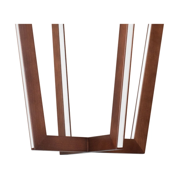 Leif Pendant Lamp ''In&Out'' 8xLED 24V Integrated 5320lm 3000K 57W Walnut Beech Wood/Transparent PVC Cable 1539176