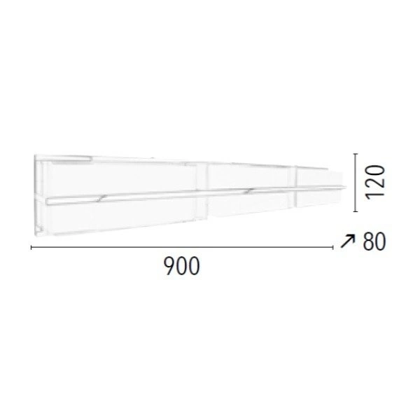 Sally Wall Lamp Incl. LED Integrated 2400lm 3000K 30W Chrome Metal/White Glass 3471128