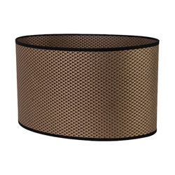 Lampshade Oval 1xE27 H20 Brown/Black/Gold L360/W240 H200 A1539