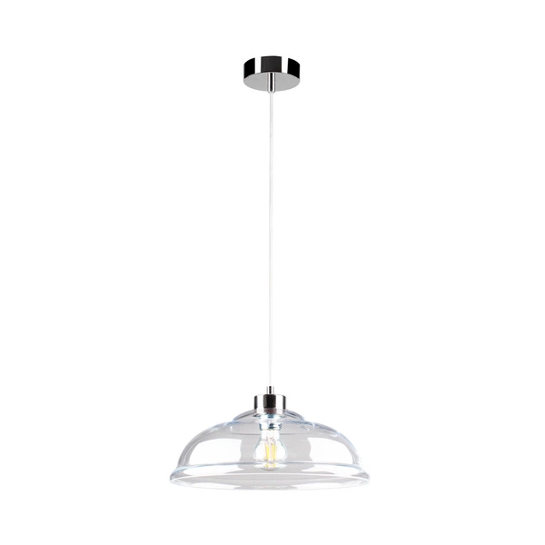 Lampa wisząca Molde 1xE27 maks. 60W chromowany metal/przezroczysty kabel PVC/przezroczyste szkło 9882028