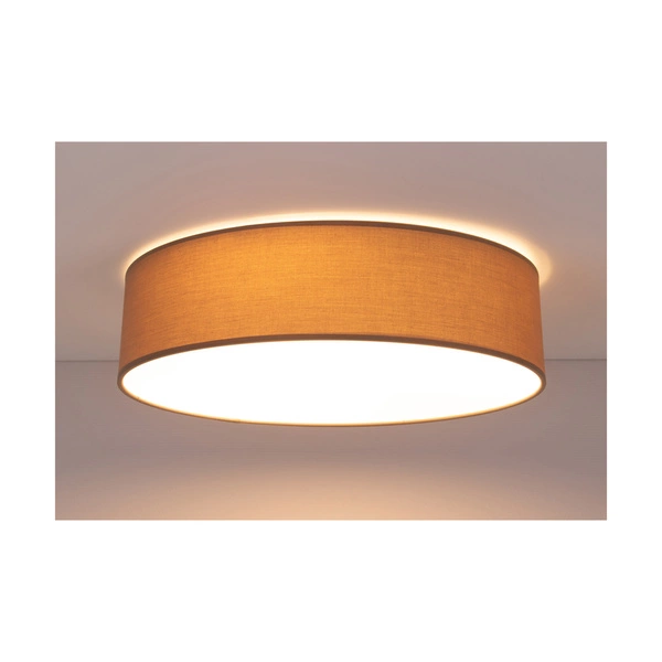 Josefina Ceiling Lamp 4xE27 Max.25W White Metal/Brown Fabric Shade 4794812