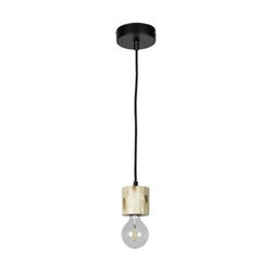 Pino Pendant Lamp 1xE27 Max.60W Natural Pine/Black Metal/Black PVC Cable 7161150