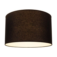 Lampshade Cylinder E27 H30 Black Fabric A1280