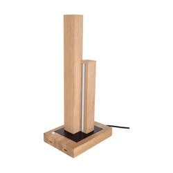 Soho Table Lamp 2xLED 24V 10W Int. Oiled Oak/Black with Touch Dimmer 7027407600000