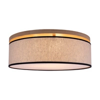 Lampa Sufitowa Ares 3xE27 Max.25W Dąb Olejowany/Jasny Len z czarnym kloszem 4994802