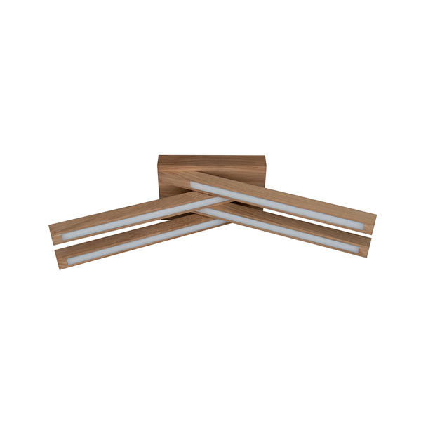 Linus Crossed Ceiling Lamp 4xLED 24V Integrated 18W Oiled Oak