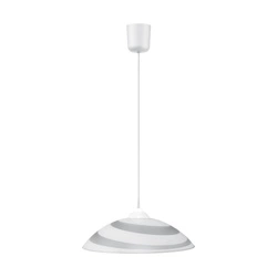 Circle Pendant Lamp 1xE27 Max.60W White Synthetic Material/White PVC Cable/White Glass 4314502A