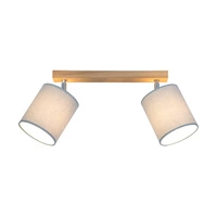 Aprillia Ceiling Lamp 2xE27 Max.25W Oiled Oak/Gray Fabric Shade 56745274