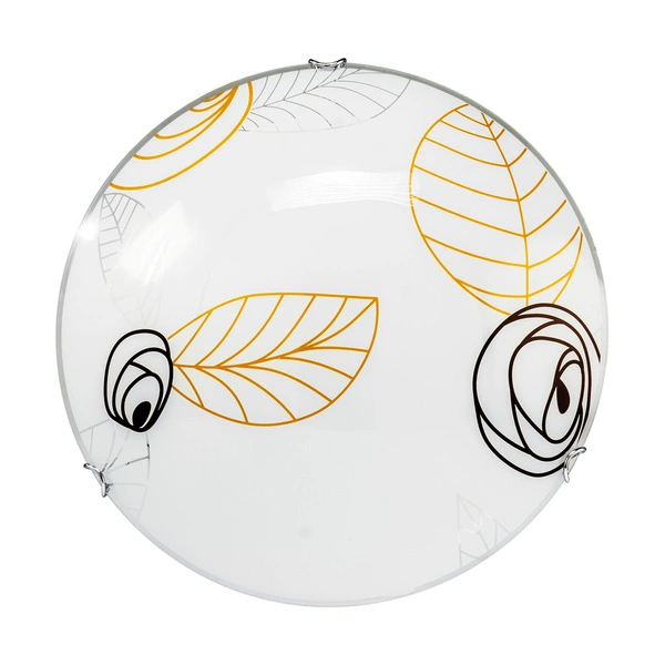 Indiana Ceiling Lamp Incl. 1xLED Integrated 2600lm 2700K 30W Chrome Metal/White-Brown Glass 4455112