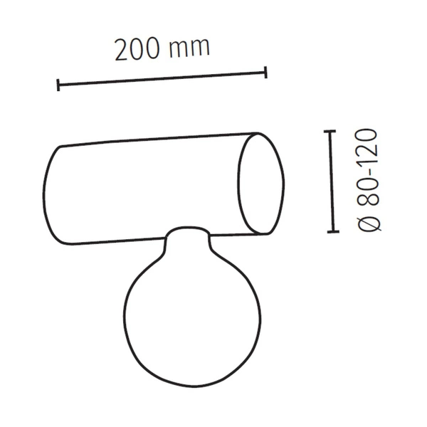 Trabo Simple Wall lamp 1xE27 Max.25W Stained Pine 6994151