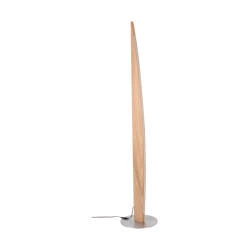 Dubai Floor Lamp 1xLED 24V Int. 18.5W Matte Nickel/Oiled Oak with Touch Dimmer 6017401300000