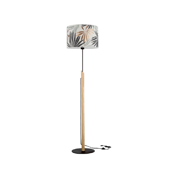 Hoja Floor Lamp 1xE27 Max.60W Black/Oiled Oak/Multicolor 762479104