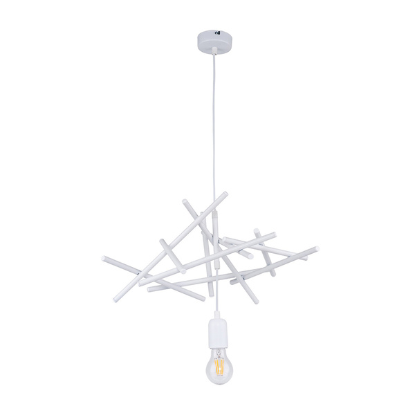 Glenn Pendant Lamp 1xE27 Max.60W White Metal/White PVC Cable