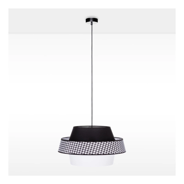 Preto Pepito Pendant Lamp 1xE27 Max.60W Black/Black/Houndstooth-Black-White 150079104