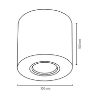 Concretedream Okrągła Lampa Sufitowa 1xGU10 Max.6W Szary Beton 2066136