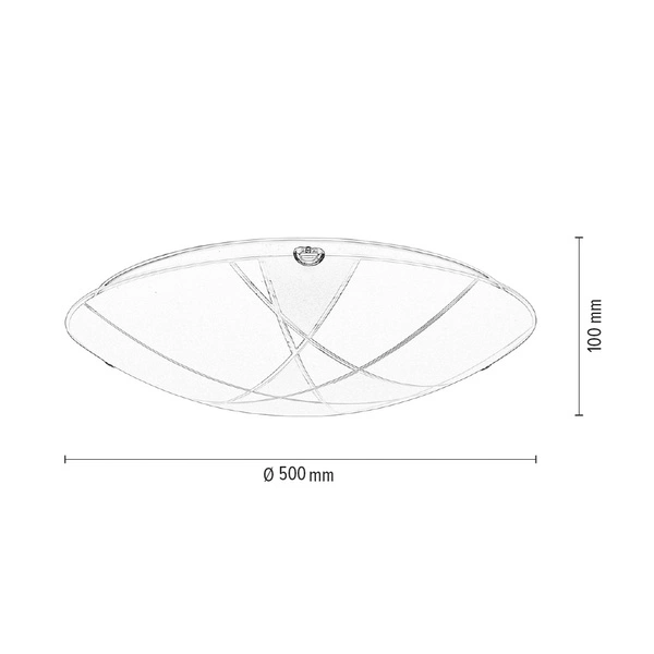 Dakota Ceiling Lamp Incl. 1xLED Integrated 2600lm 2700K 30W Chrome Metal/White-Transparent Glass 4395112