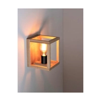 Kago Wall Lamp 1xE27 Max.40W Oiled Oak/Black Metal 9159174