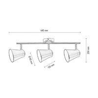 Amanda Ceiling Lamp 3xE27 Max.60W Patina Metal 2765311