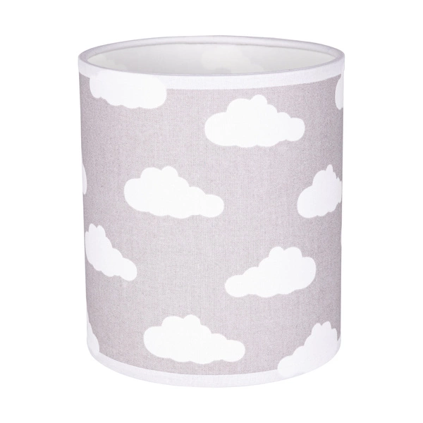 Lampshade Cylinder E27 H20 Gray-White Fabric with cloud pattern A1352