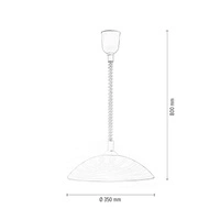 Lampa wisząca Sydney 1xE27 maks. 60W Biały materiał syntetyczny/Biały kabel z materiału syntetycznego/białe szkło 4233502A