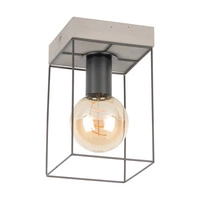 Betonowa lampa sufitowa Gretter 1xE27 Max.60W Szary beton/Czarny metal 919408136