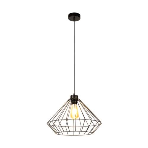 Lampa wisząca Raquelle 1xE27 maks. 60W czarny metal/czarny kabel PVC 187249104