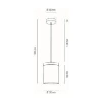 Lampa Wisząca Monsun 1xE27 Maks. 60W Witraż Sosna Brązowa/Czarny Kabel PCV/Szkło Dymne 161859151