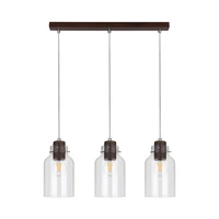Alessandro Wood Pendant Lamp 3xE27 Max.60W Walnut/Transparent 1760376