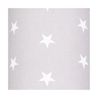 Lampshade Cylinder E27 H20 Gray-White Fabric with stars pattern A1318