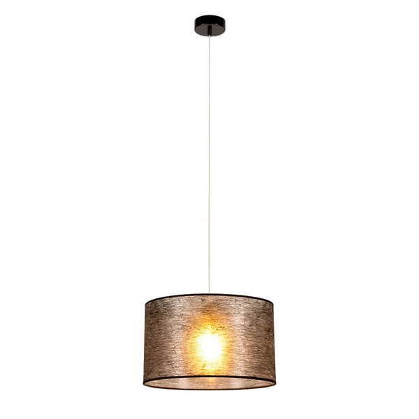 Nevoa Pendant Lamp 1xE27 Max.60W Black Metal/Transparent PVC Cable/Black Fabric Shade 154920104