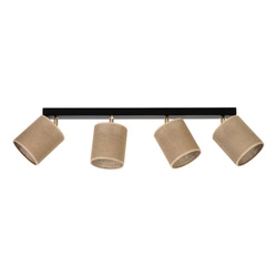 Jute Ceiling Lamp 4xE27 Max.25W Black/Beige 56793404