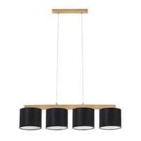 Aprillia Pendant Lamp 4xE27 Max.25W Oiled Oak/Transparent PVC/Black 524610404