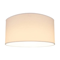 Lampshade Cylinder E27 H30 White Fabric A0624