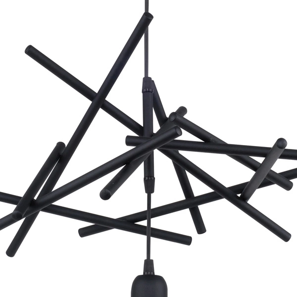 Lampa wisząca Glenn 1xE27 Max.60W Czarny metal/czarny kabel PVC 9222104