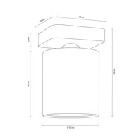 Jenta Ceiling Lamp 1xE27 Max.25W Walnut/White 8512176