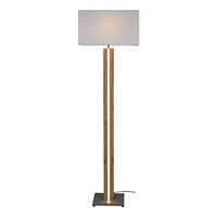 Flame Floor Lamp 1xE27 Max.60W, 1xLED 12V Integrated 16W Gray/Oak veneer/Transparent PVC/White Touch Dimmer 620119187
