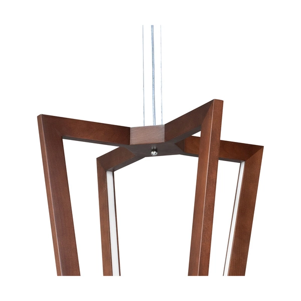 Leif Pendant Lamp ''In'' 4xLED 24V Integrated 2520lm 3000K 27W Walnut Beech Wood/Transparent PVC Cable 1509176