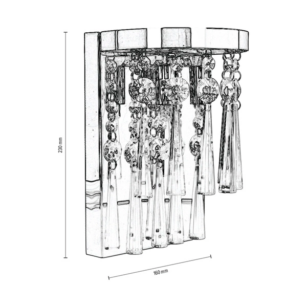 Luxoria Wall Lamp Incl. 2xG9 3W Chrome/Transparent 9018128