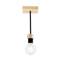 Chandelle Ceiling Lamp 1xE27 Max.40W Oiled Oak/Black Metal 8424174