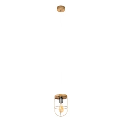 Netuno Pendant Lamp 1xE27 Max.60W Stained Pine Brown/Black Metal/Black PVC Cable/Gold Metal 1811059151