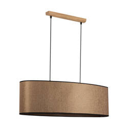 Mercedes Pendant Lamp 2xE27 Max.40W Oiled Oak/Black/Brown-Black-Gold