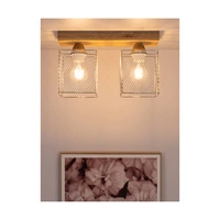 Lampa sufitowa Norman Wood 2xE27 Max.25W Dąb olejowany/Chromowany metal 8175274