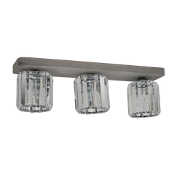 Glory Ceiling Lamp 3xE27 Max.60W Gray Concrete/Transparent Glass