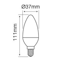 Żarówka LED DIM E14 SMD 170-250V 9W 992lm 2700K C37 ściemnialna | ciepła